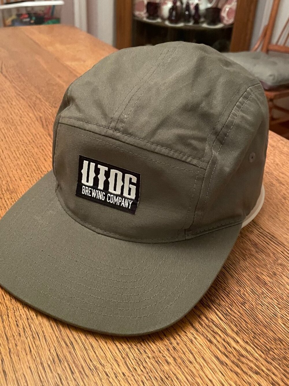 UTOG Brewing Company Olive Green Plastic Buckle Strap 5-Panel Hat Cap